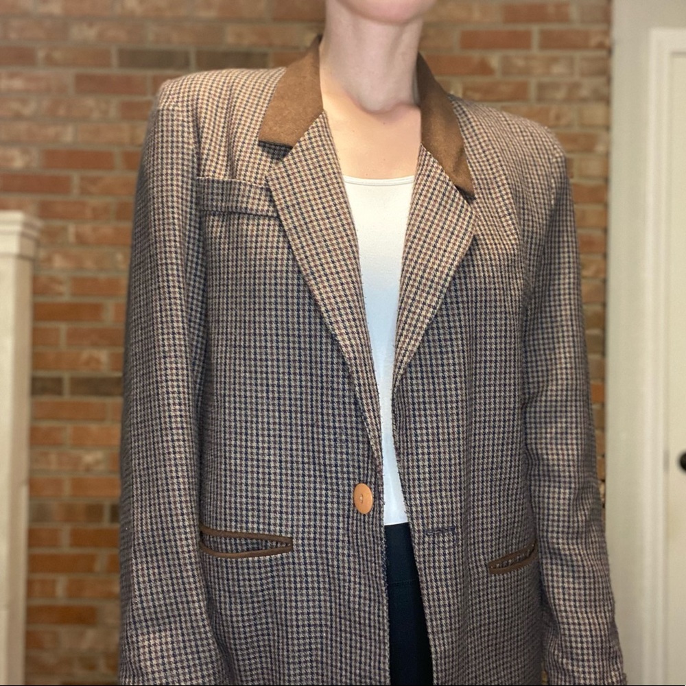 Joan and Marsha Navy and Brown Blazer Size 10